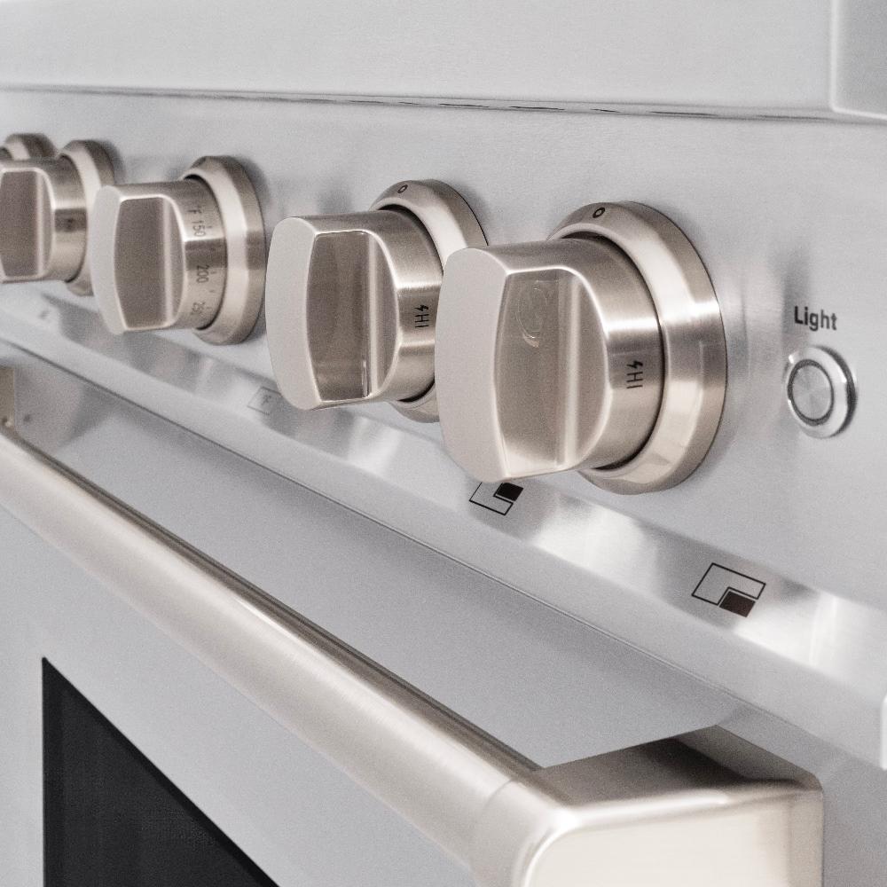 ZLINE 30 in. Gas Range 4.2 cu. ft. Convection Gas Oven with 4 Brass Burners Stainless Steel, MODEL CGR-BR-30
