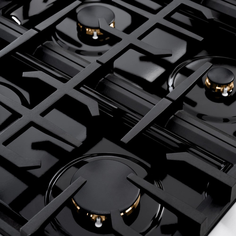 ZLINE 36 in. Gas Range with Convection Gas Oven, 5.2 cu. ft. Capacity, 6 Brass Burners, Stainless Steel, MODEL CGR-BR-36