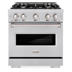ZLINE 30-in 4.2 cu. ft. Classic Gas Range with 4 Burners, Stainless Steel, MODEL CGR30