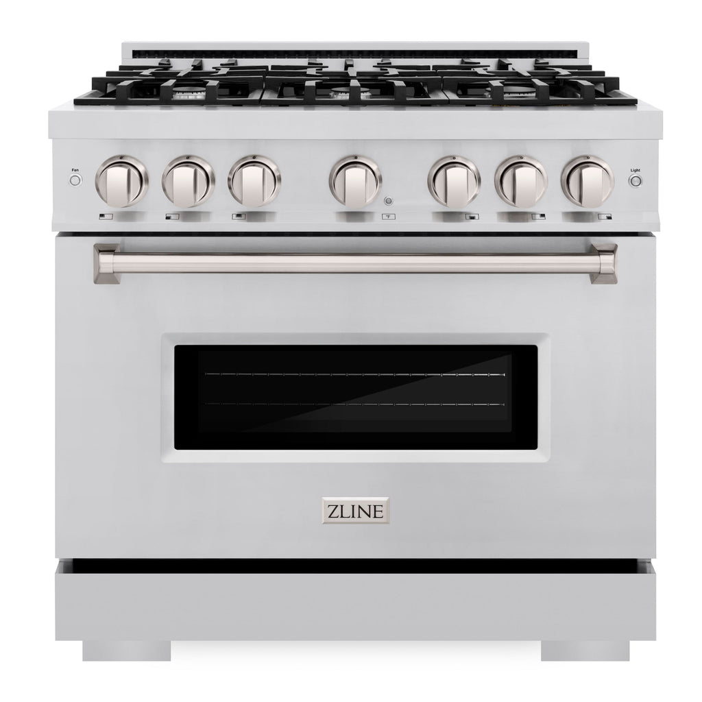 ZLINE 36 in. 5.2 cu. ft. Classic Gas Range with 6 Burner Cooktop in Stainless Steel (CGR36)