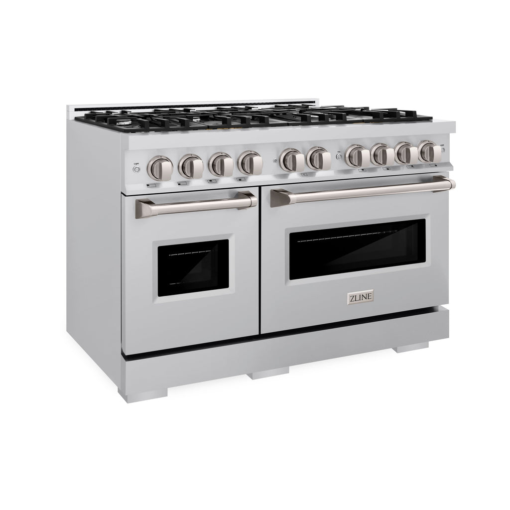 ZLINE 48 in. Gas Range Double Oven 6.7 cu. ft. Stainless Steel 8 Burners Convection Oven, MODEL CGR48