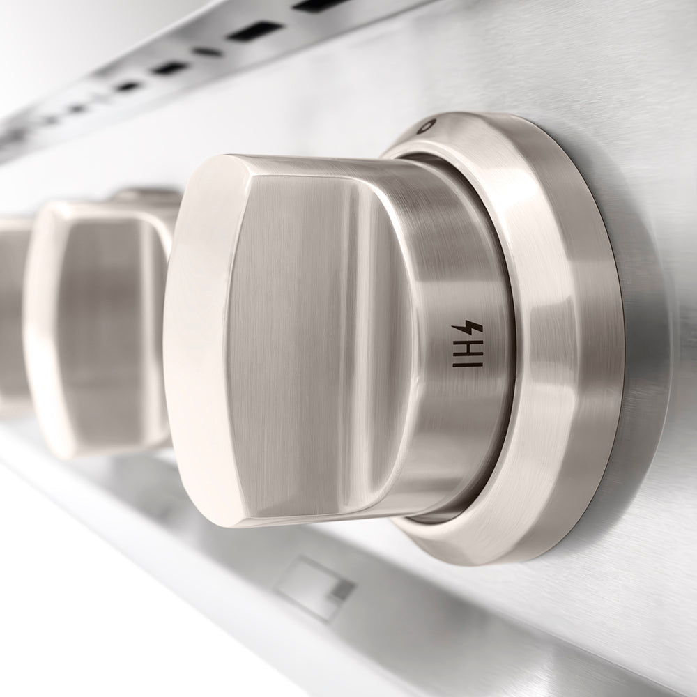 ZLINE 48" Rangetop in Stainless Steel with 7 Gas Brass Burners and Griddle, RT-BR-GR-48