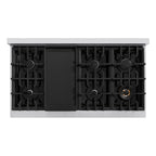 ZLINE 48" Rangetop in Stainless Steel with 7 Gas Burnes and Griddle, RT-GR-48