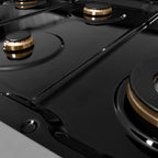ZLINE Autograph Edition 48 In. Rangetop with 7 Gas Burners in Stainless Steel and Champagne Bronze Accents, RTZ-48-CB