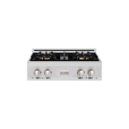ZLINE 30" Classic Gas Rangetop with 4 Burner DuoPro™ Cooktop in Stainless Steel, PCRT30