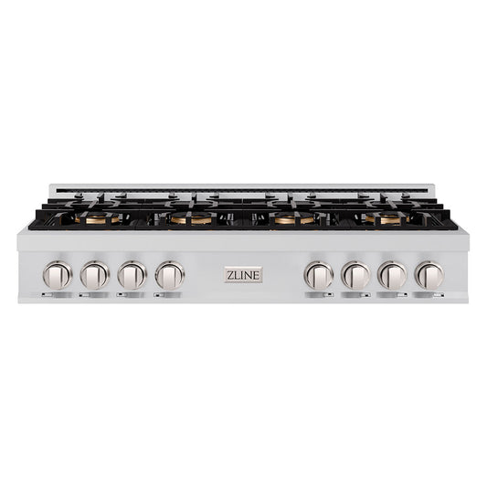 ZLINE 48" Classic Gas Rangetop with 8 Burner DuoPro™ Cooktop in Stainless Steel, PCRT48