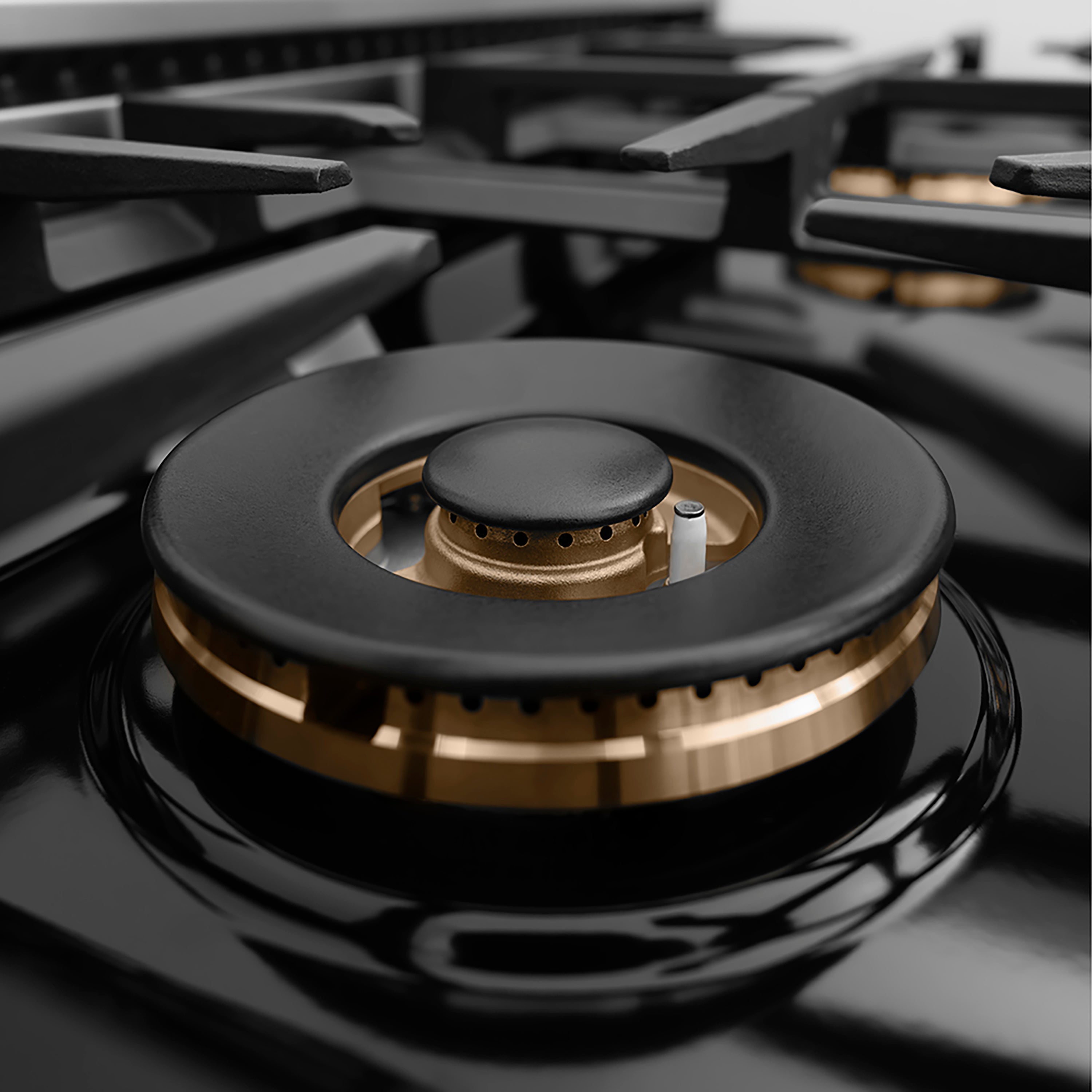 ZLINE Autograph Edition 30" Classic Gas Rangetop with 4 Burner DuoPro™ Cooktop in Stainless Steel and Polished Gold Accents, PCRTZ-30-G
