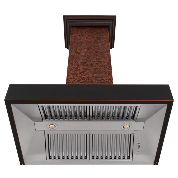 ZLINE 30 in. Wall Mount Range Hood 400 CFM Hand-Hammered Copper Finish (655-HBXXX-30)