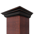 ZLINE 48 in. Wall Mount Range Hood – Hand-Hammered Copper Finish, 4-Speed Ventilation (655-HBXXX-48)