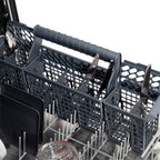 ZLINE 24" Monument Series 3rd Rack Top Touch Control Dishwasher with Satin Stainless Steel Panel and Stainless Steel Tub, 45dBa, DWMT-SN-24