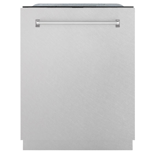 ZLINE 24" Monument Series 3rd Rack Top Touch Control Dishwasher with Satin Stainless Steel Panel and Stainless Steel Tub, 45dBa, DWMT-SN-24
