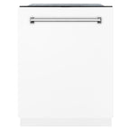 ZLINE 24 In. Monument Series 3rd Rack Top Touch Control Dishwasher in White Matte, 45dBa, DWMT-WM-24