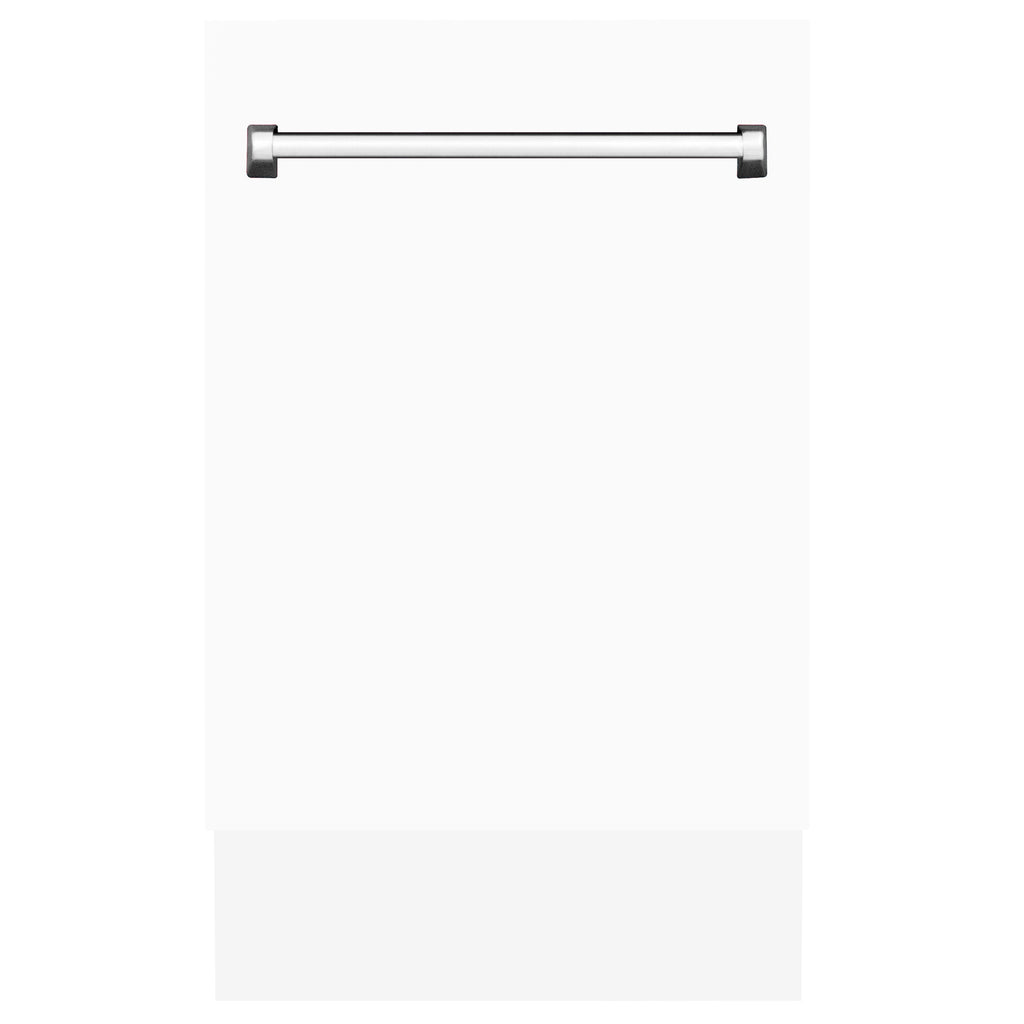 ZLINE 18 in. Top Control Tall Dishwasher in White Matte with 3rd Rack, DWV-WM-18
