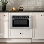 ZLINE 24" 1.2 cu. ft. Built-in Microwave Drawer with a Traditional Handle in Satin Stainless Steel, MWD-1-SS-H