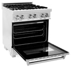 ZLINE Legacy 30-Inch Dual Fuel Range with 4-Burner Gas Cooktop, 4.0 cu. ft. Electric Convection Oven, Satin Stainless Steel (RAS-SN-30)