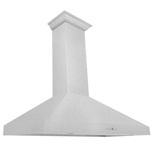 ZLINE 48 in. Wall Mount Range Hood – Ducted – Satin Stainless Steel – 4-Speed Fan – 400 CFM (8KF2S-48)