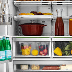 ZLINE 36 in French Door Refrigerator 22.5 cu. ft Capacity Ice Maker Fingerprint Resistant Stainless Steel Gold Accents (RFMZ-36-G)
