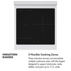 ZLINE 24 in. Induction Range 3.2 cu. ft. Electric Convection Oven 3 Elements Black Stainless Steel Polished Gold Accents (SINRBZ-24-G)