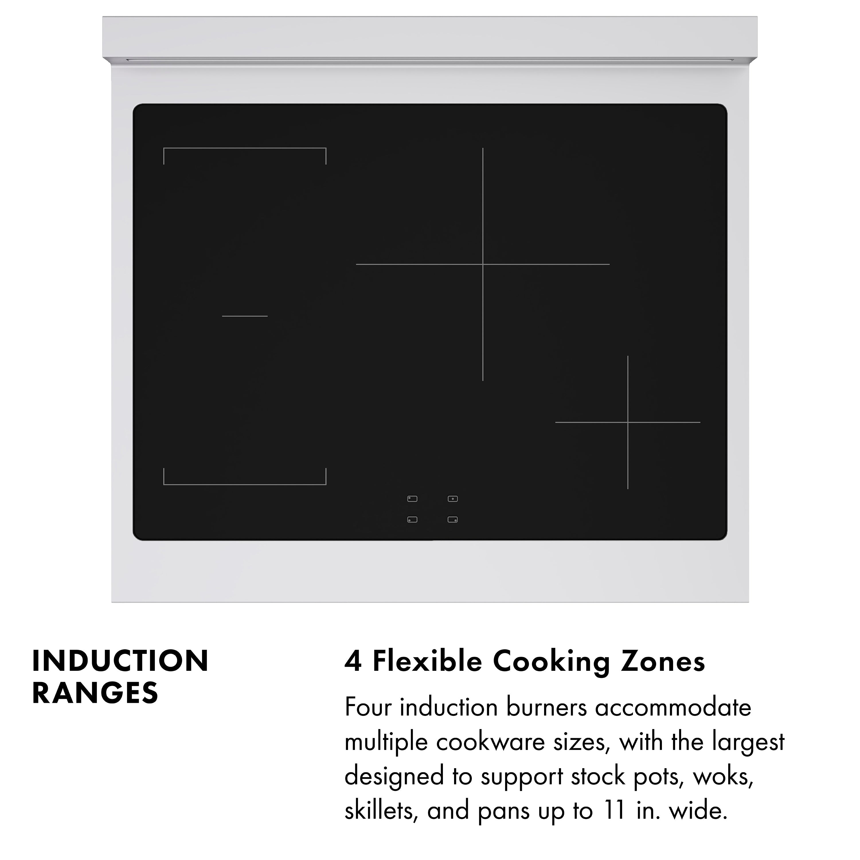 ZLINE 30 in Induction Range 4.2 cu. ft. 4 Element Cooktop Electric Oven Stainless Steel (SINR30)