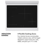 ZLINE 30 in. Induction Range 4.2 cu. ft. 4 Element Cooktop Electric Oven Satin Stainless Steel Champagne Bronze Accents (SINRSZ-30-CB)