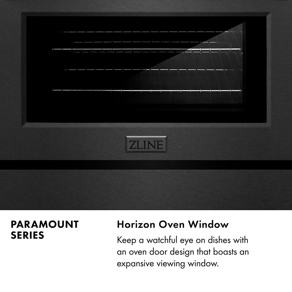 ZLINE 36 in. Gas Range 5.2 cu. ft. 6 Burners Convection Oven Black Satin Stainless Steel (SGRBS-36)