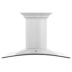 ZLINE 36 in Island Mount Range Hood 400 CFM Stainless Steel CrownSound Bluetooth Speakers (GL9iCRN-BT-36)