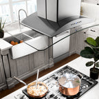 ZLINE 30 in. Island Mount Range Hood 400 CFM Stainless Steel Built-In Bluetooth Speakers (GL9iCRN-BT-30)