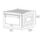 ZLINE Autograph 24" 1.2 cu. ft. Built-in Microwave Drawer in Stainless Steel and Polished Nickel Helix Handle, MWDZ-1-H-KPN