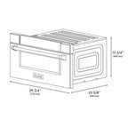 ZLINE Autograph 30" 1.2 cu. ft. Built-in Microwave Drawer in Black Stainless Steel and Champagne Bronze Helix Handle, MWDZ-30-BS-KCB