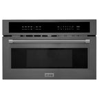ZLINE 30 In. 1.55 cu ft. Built-in Convection Microwave Oven in Black Stainless Steel with Speed and Sensor Cooking, MWO-30-BS