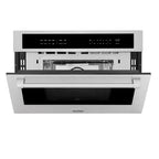 ZLINE 30" 1.6 cu ft. Built-in Convection Microwave Oven in Satin Stainless Steel with Speed and Sensor Cooking, MWO-30-SS