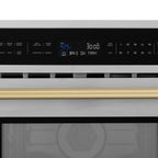 ZLINE Autograph 30" Built-in Convection Microwave Oven in Stainless Steel with Champagne Bronze Accents, MWOZ-30-CB