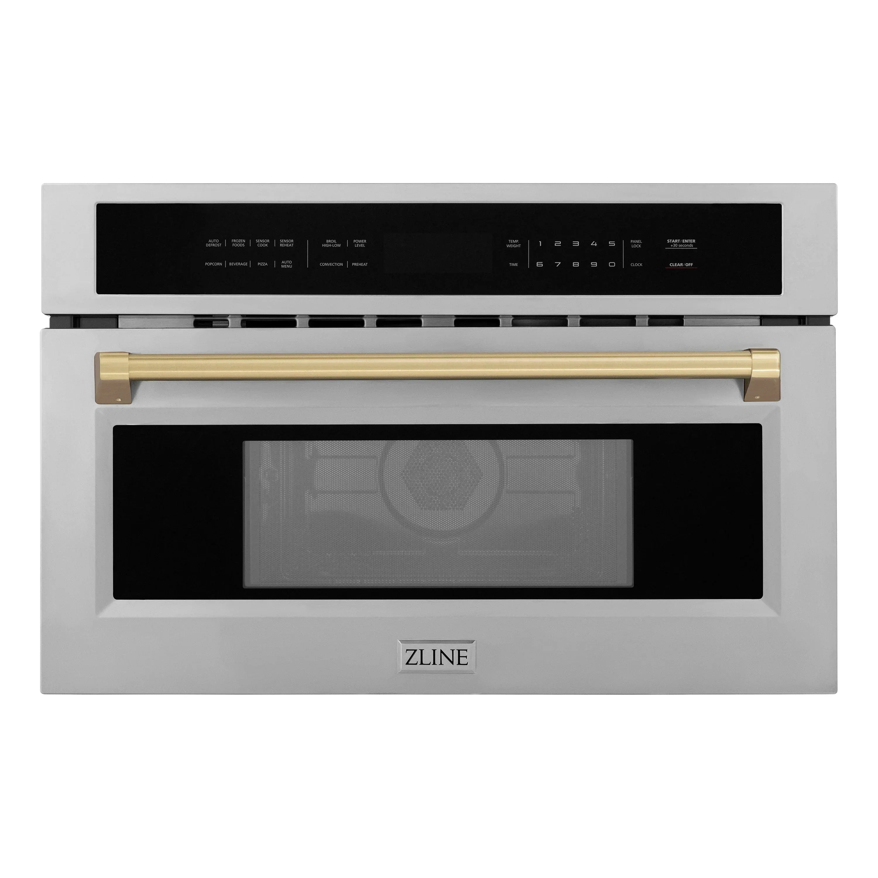 ZLINE Autograph Bronze Package - 36" Rangetop, 36" Range Hood, Dishwasher, Built-In Refrigerator, Microwave Oven