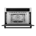 ZLINE Autograph Matte Black Package - 36" Rangetop, 36" Range Hood, Dishwasher, Refrigerator, Microwave Oven