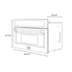 ZLINE Autograph 30" 1.6 cu ft. Built-in Convection Microwave Oven in Satin Stainless Steel and Polished Gold Accents, MWOZ-30-SS-G