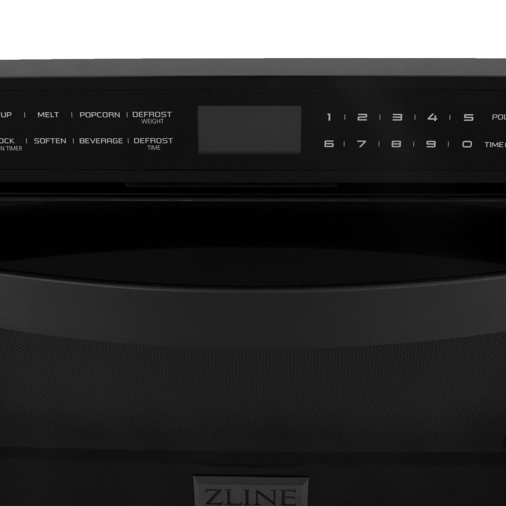 ZLINE 30 in. Kitchen Appliance Package with Black Stainless Steel Gas Range, Range Hood, Microwave Drawer and Dishwasher, 4KP-SGRBRH30-MWDW