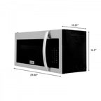 ZLINE Over the Range Convection Microwave Oven in Stainless Steel with Modern Handle and Sensor Cooking, MWO-OTR-30
