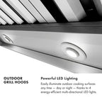 ZLINE 60 in. Wall Mount Outdoor Grill Hood 2000 CFM Stainless Steel [GOW1-60]