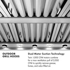 ZLINE 48 in. Island Mount Outdoor Grill Hood 2000 CFM (GOi1-48)