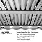 ZLINE 60 in. Island Mount Outdoor Grill Hood, 2000 CFM (GOi2-60)