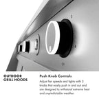 ZLINE 60 in. Wall Mount Outdoor Grill Hood 2000 CFM Stainless Steel [GOW1-60]