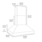 ZLINE 48 in. Island Mount Outdoor Grill Hood 2000 CFM (GOi1-48)
