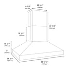 ZLINE 60 in. Island Mount Outdoor Grill Hood 2000 CFM (GOi1-60)