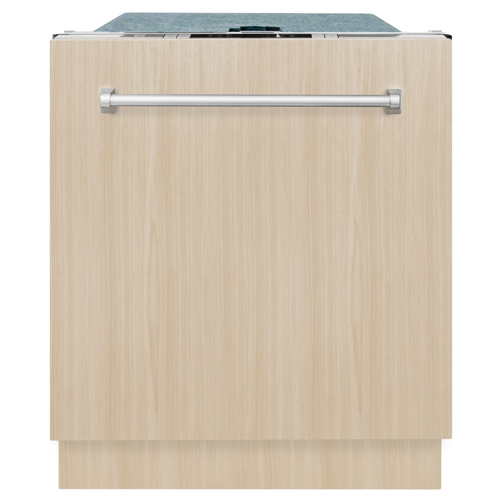ZLINE 24 in. Top Control Low Profile Dishwasher in Custom Panel Ready with Stainless Steel Tub, DW7713-24