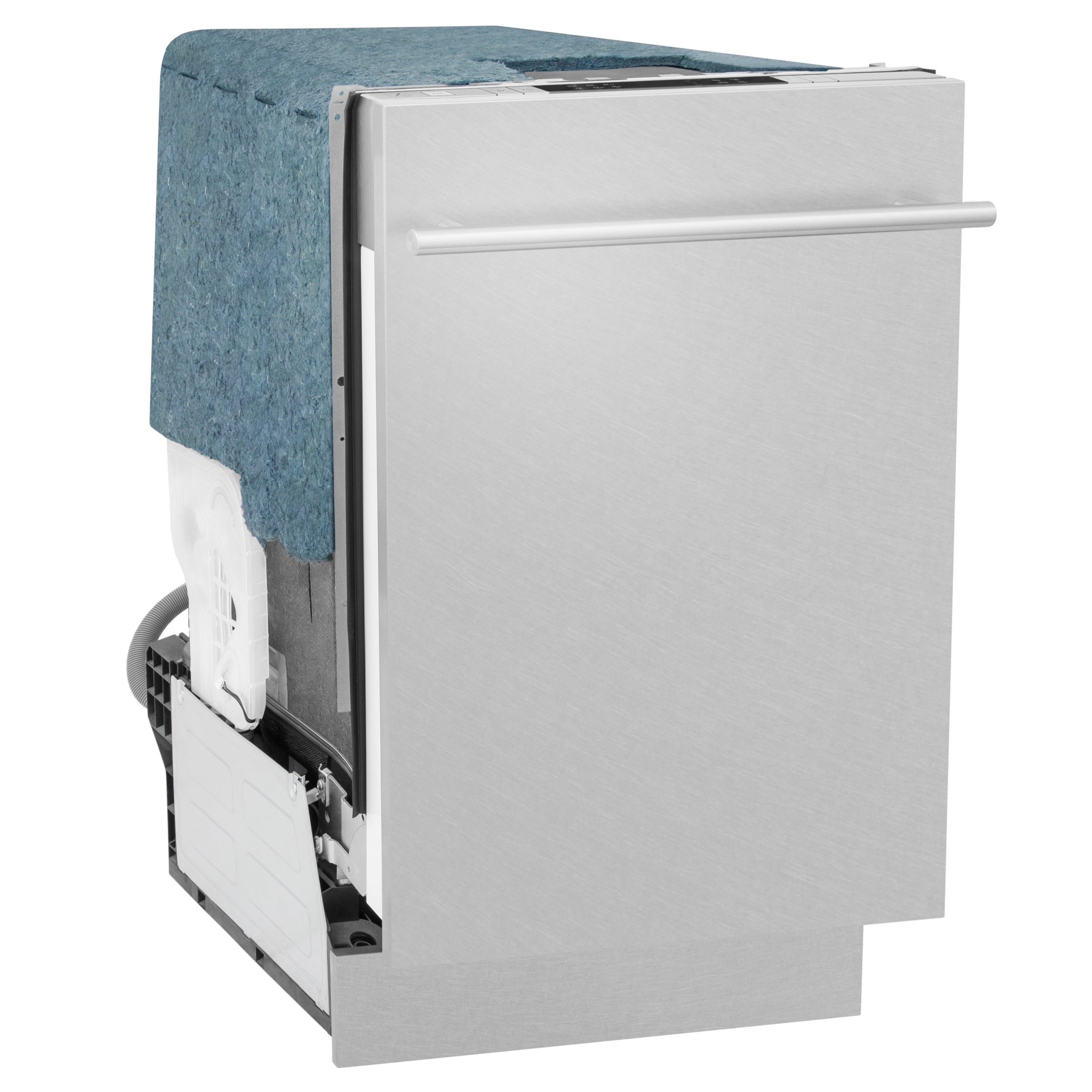 ZLINE 18 in. Top Control Dishwasher in Satin Stainless Steel with Stainless Steel Tub, DW-SN-18