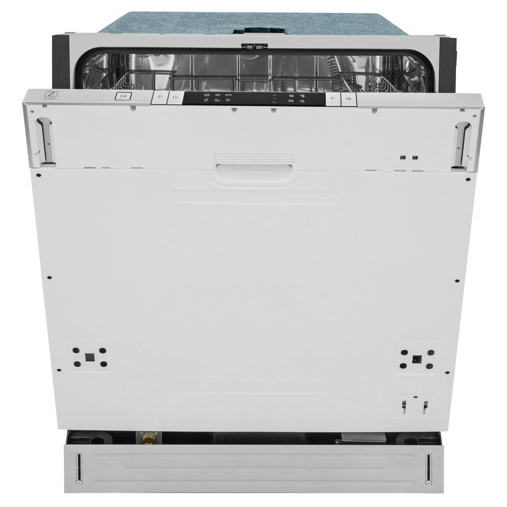 ZLINE 24 in. Top Control Low Profile Dishwasher in Custom Panel Ready with Stainless Steel Tub, DW7713-24