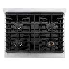 ZLINE Paramount 30" Gas Rangetop with 4 Burners and Porcelain Cooktop in Satin Stainless Steel, SRTS-30