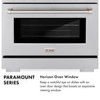 ZLINE 30 in. Dual Fuel Range 4.2 cu. ft. – 4 Burner DuoPro™ Cooktop, Electric Convection Oven, Satin Stainless Steel with Black Matte Door (PSDRS-BLM-30)