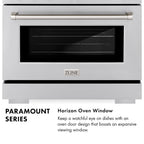 ZLINE 30 in. Gas Range – 4.2 cu. ft. Capacity – 4 Burner DuoPro™ Cooktop – Convection Gas Oven – Satin Stainless Steel with White Matte Door (PSGRS-WM-30)