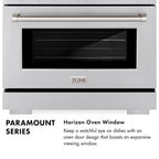 ZLINE 30 in. Dual Fuel Range – 4.2 cu. ft. Capacity – 4 Burner DuoPro™ Cooktop, Electric Convection Oven, White Matte Door (PSDR-WM-30)